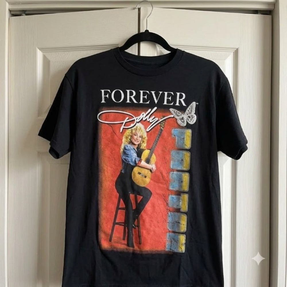 Forever Dolly Black Graphic Tee